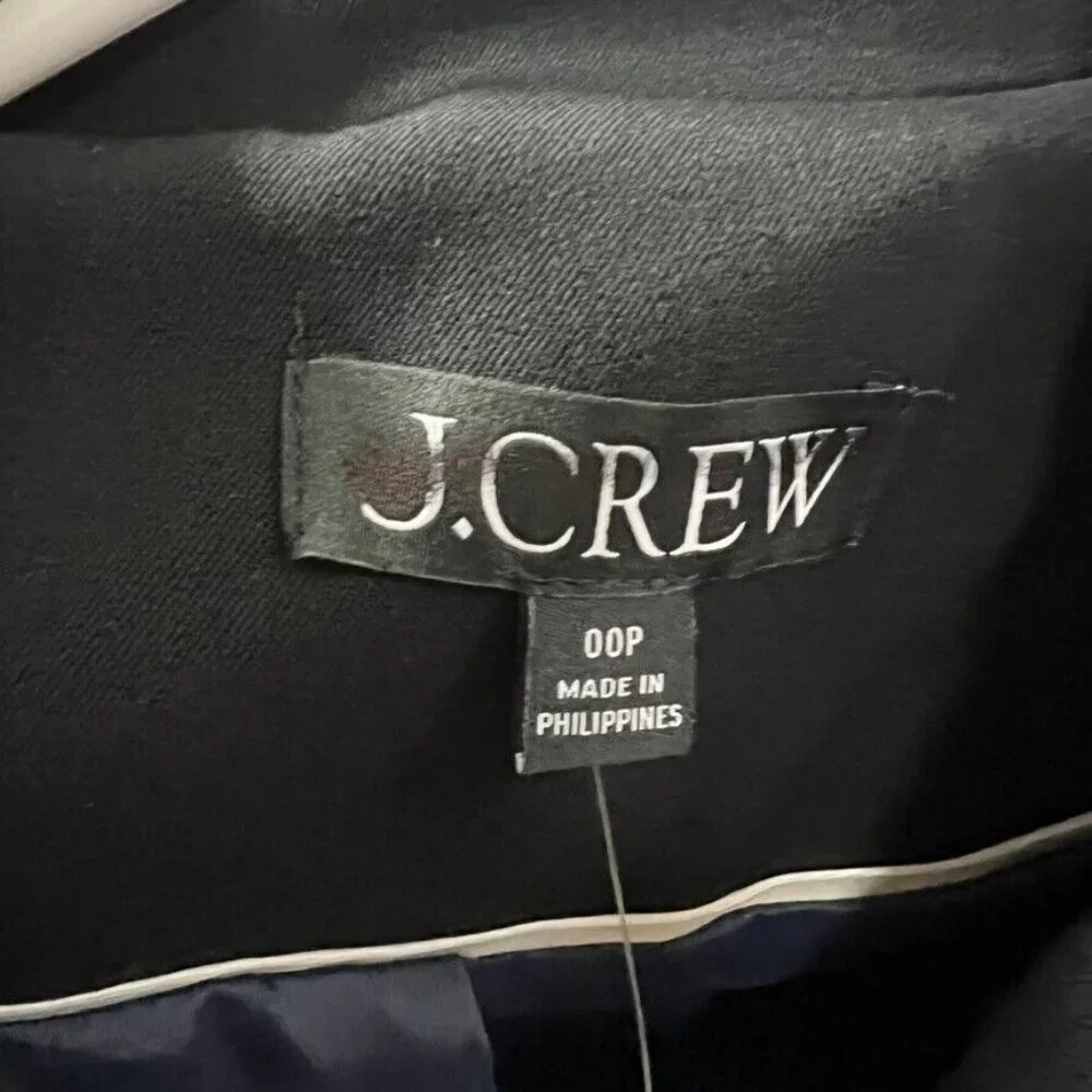 J.Crew $248 Petite Devon Blazer Bi-Stretch Cotton Blend Black Size P00 BP413 - Picture 9 of 9